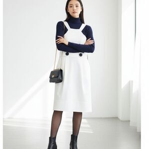 Alyn Paige New York Big Button Waist Pinafore Jumper  Dress Jr. Size 5/6 NWT